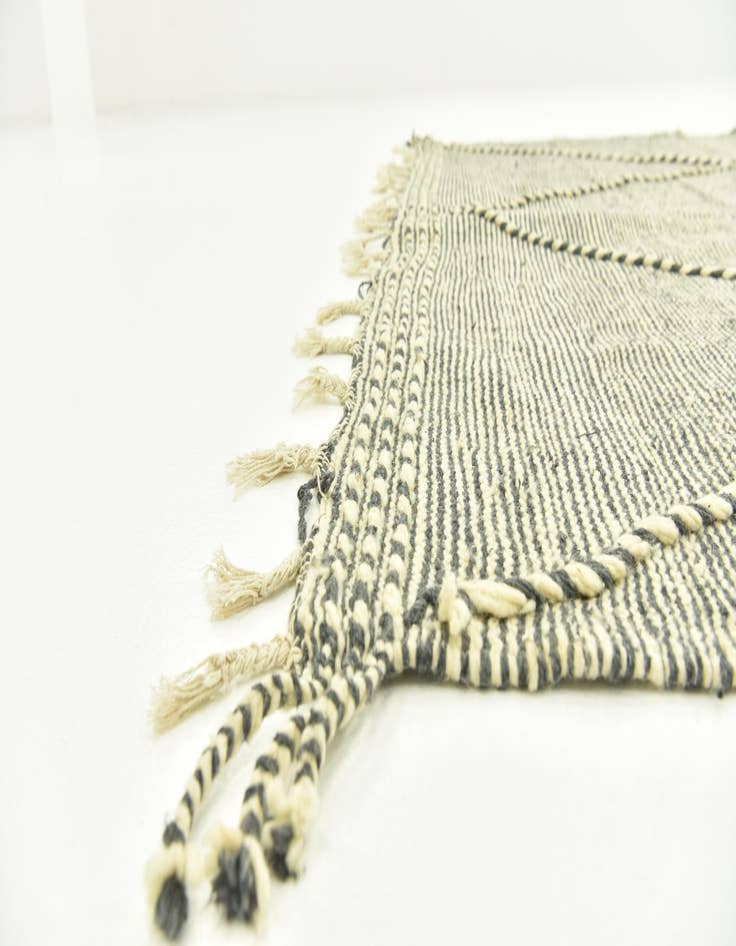 Detail image of  6' 2 x 10' 7  Hand Knotted Moroccan Wool Rug