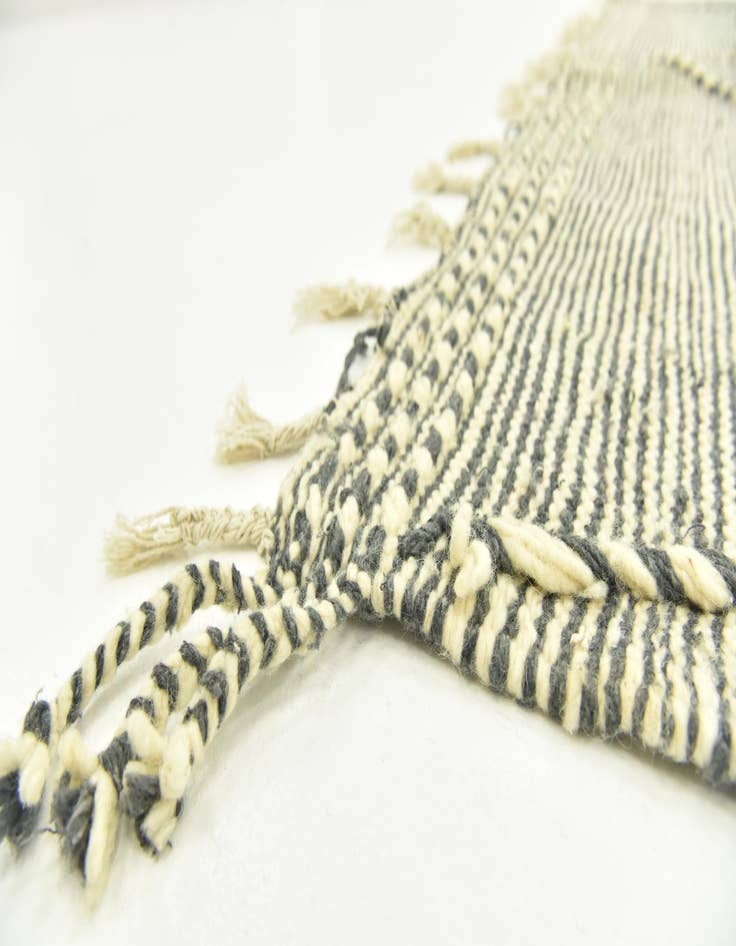 Detail image of  6' 2 x 10' 7  Hand Knotted Moroccan Wool Rug