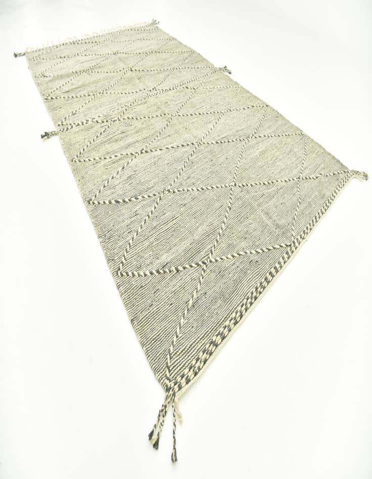 Detail image of  6' 8 x 11' 2  Hand Knotted Moroccan Wool Rug