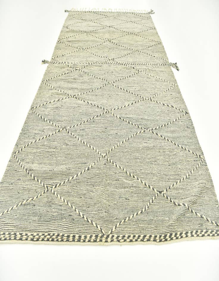 Detail image of  6' 8 x 11' 2  Hand Knotted Moroccan Wool Rug