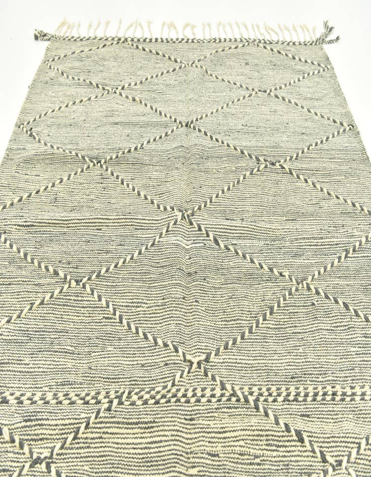 Detail image of  6' 8 x 11' 2  Hand Knotted Moroccan Wool Rug