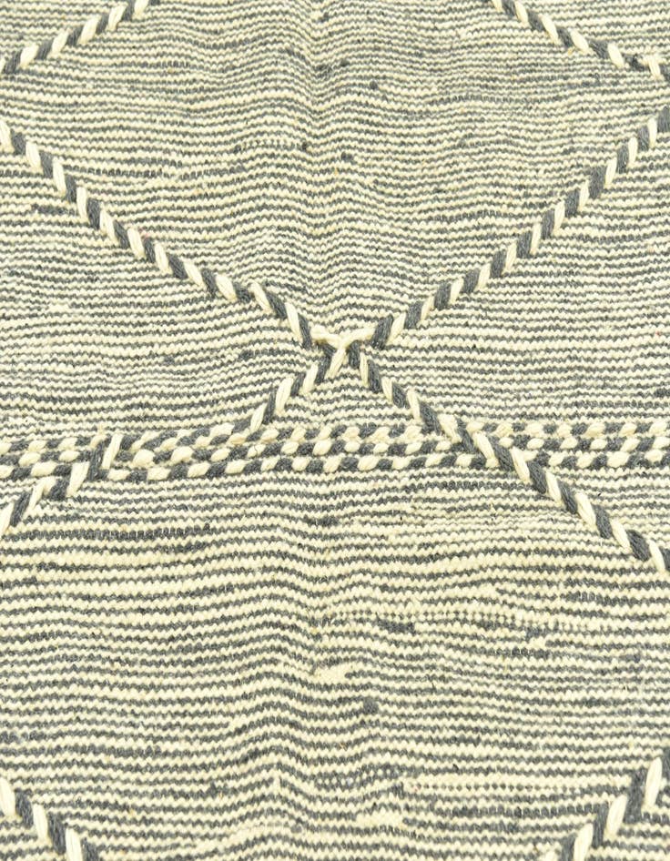 Detail image of  6' 8 x 11' 2  Hand Knotted Moroccan Wool Rug