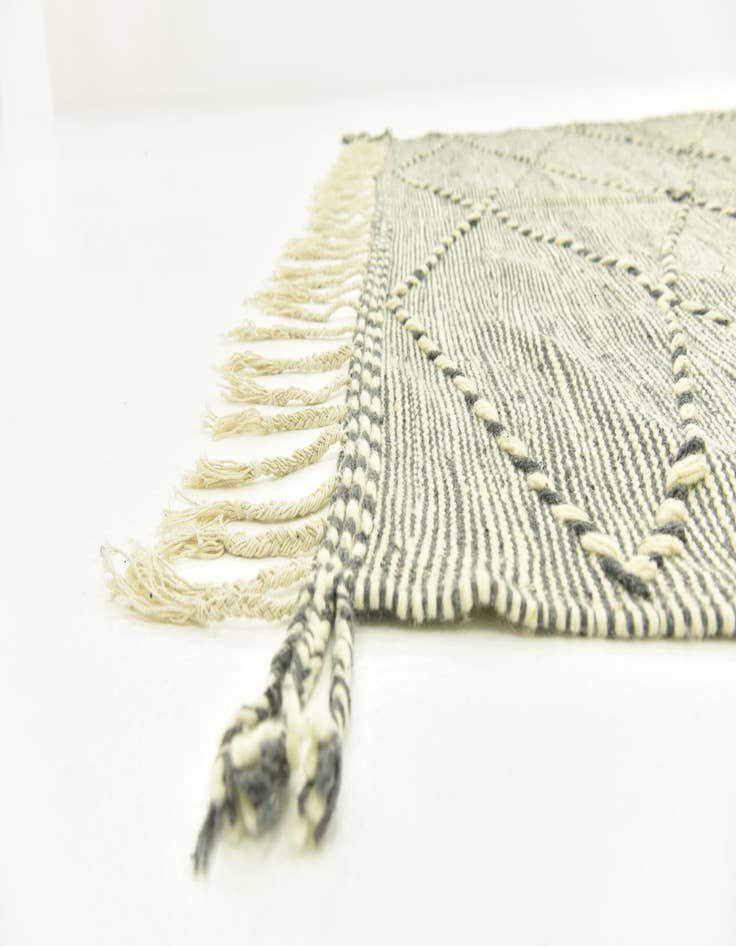 Detail image of  6' 8 x 11' 2  Hand Knotted Moroccan Wool Rug