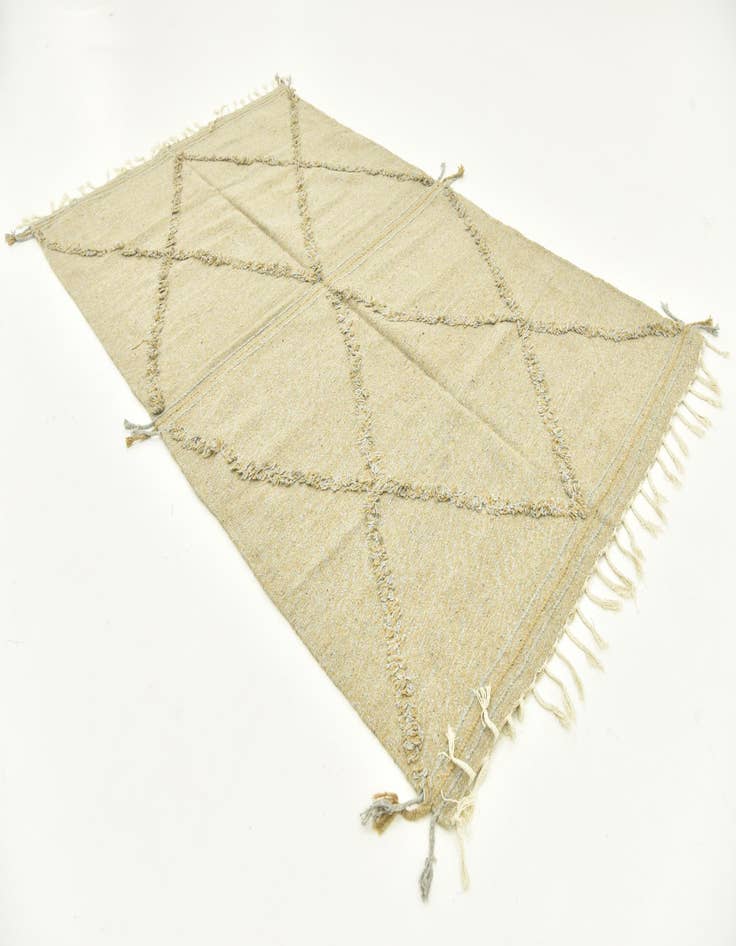 Detail image of  5' 1 x 8' 10  Hand Knotted Moroccan Wool Rug