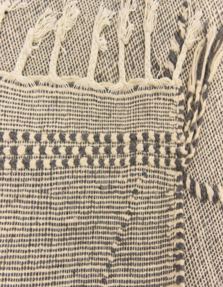 Detail image of  6' 6 x 10'  Hand Knotted Moroccan Wool Rug