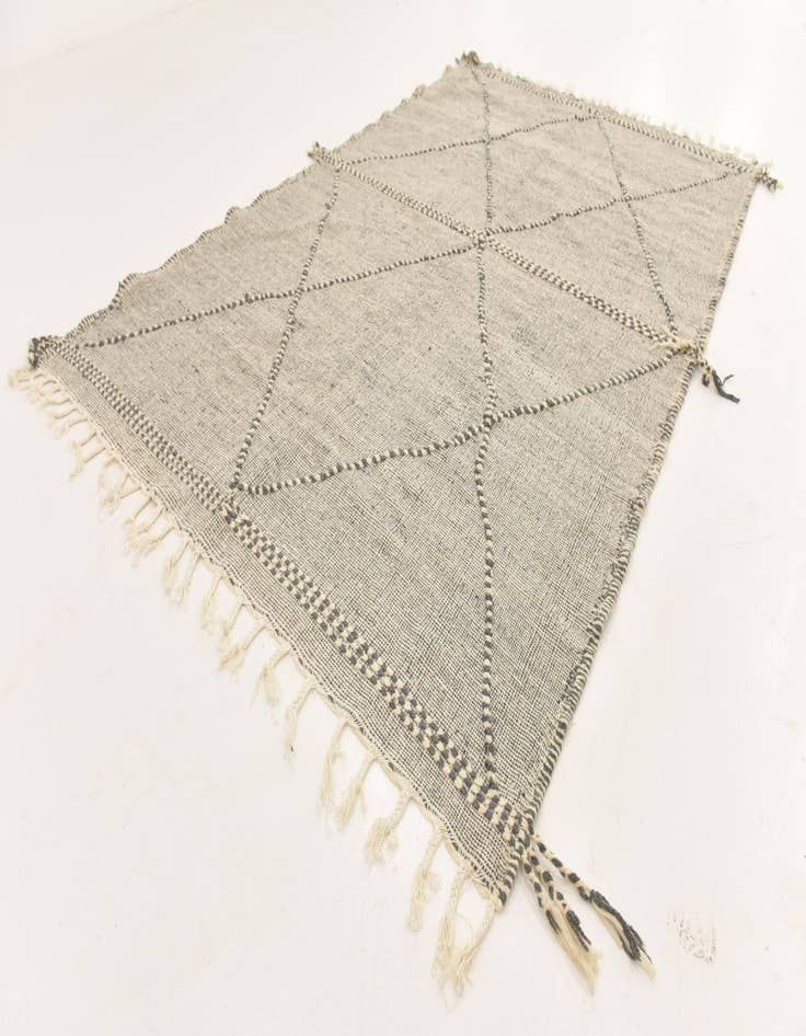 Detail image of  6' 6 x 10'  Hand Knotted Moroccan Wool Rug