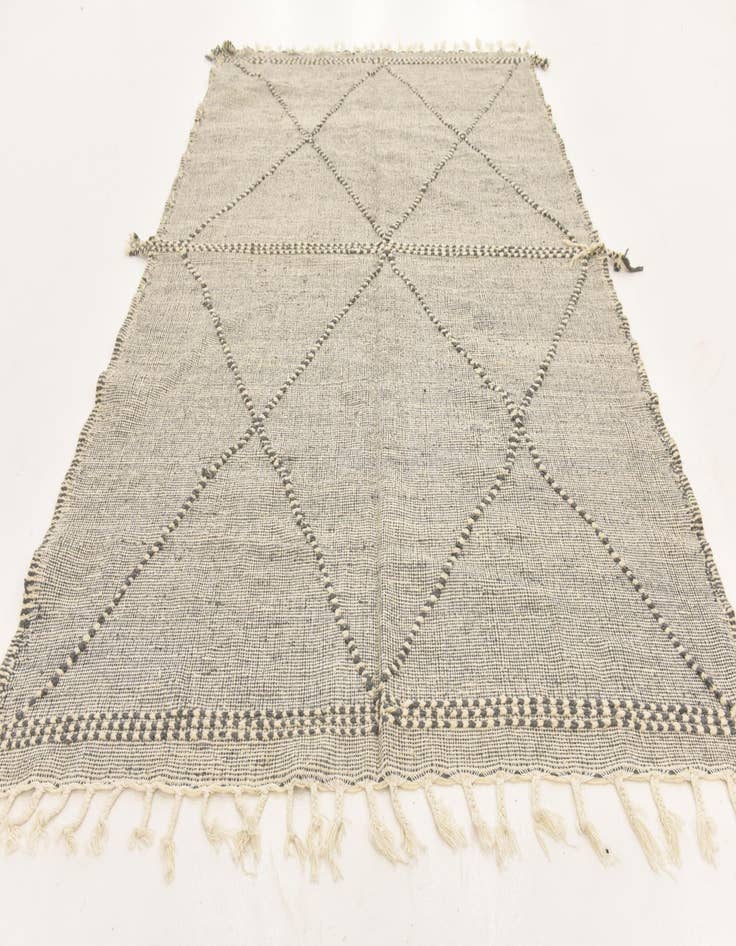 Detail image of  6' 6 x 10'  Hand Knotted Moroccan Wool Rug