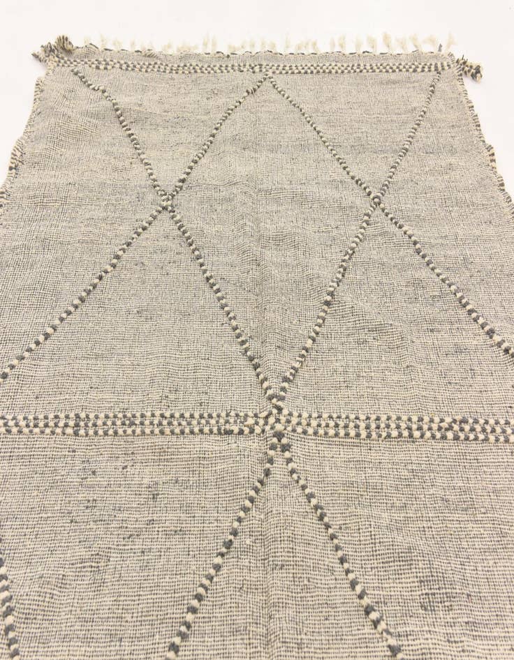 Detail image of  6' 6 x 10'  Hand Knotted Moroccan Wool Rug