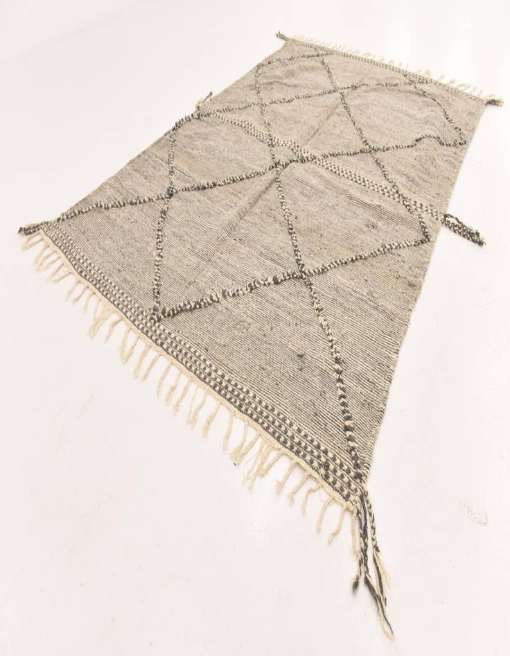 Detail image of  6' 8 x 9' 10  Hand Knotted Moroccan Wool Rug