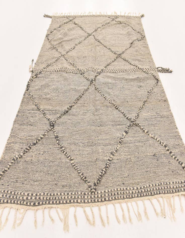 Detail image of  6' 8 x 9' 10  Hand Knotted Moroccan Wool Rug