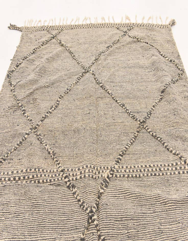 Detail image of  6' 8 x 9' 10  Hand Knotted Moroccan Wool Rug