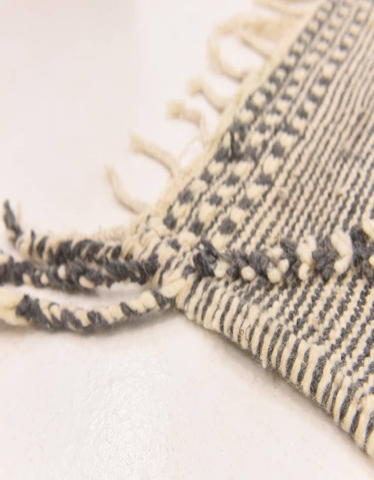 Detail image of  6' 8 x 9' 10  Hand Knotted Moroccan Wool Rug