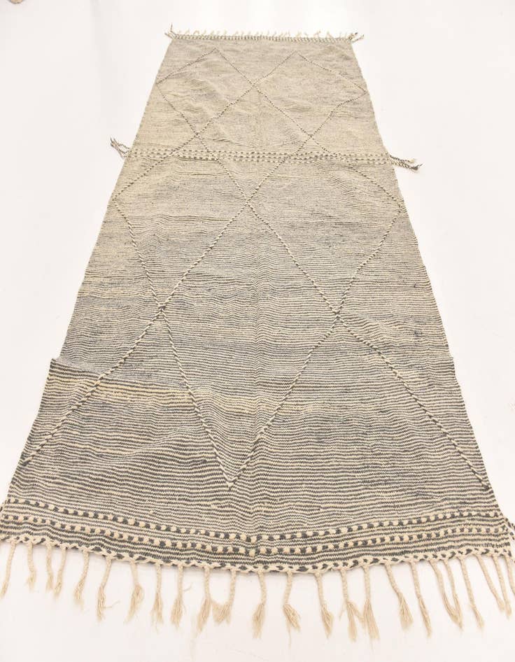 Detail image of  6' 5 x 10' 9  Hand Knotted Moroccan Wool Rug