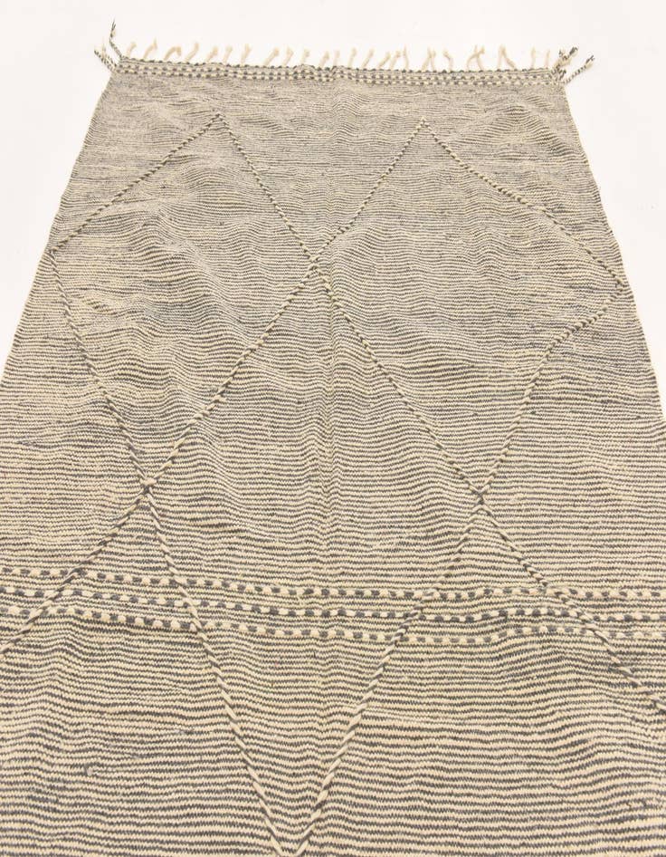 Detail image of  6' 5 x 10' 9  Hand Knotted Moroccan Wool Rug