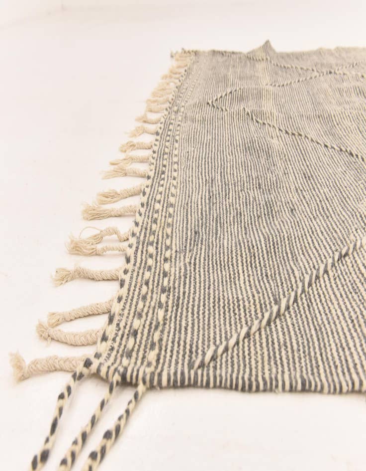 Detail image of  6' 5 x 10' 9  Hand Knotted Moroccan Wool Rug