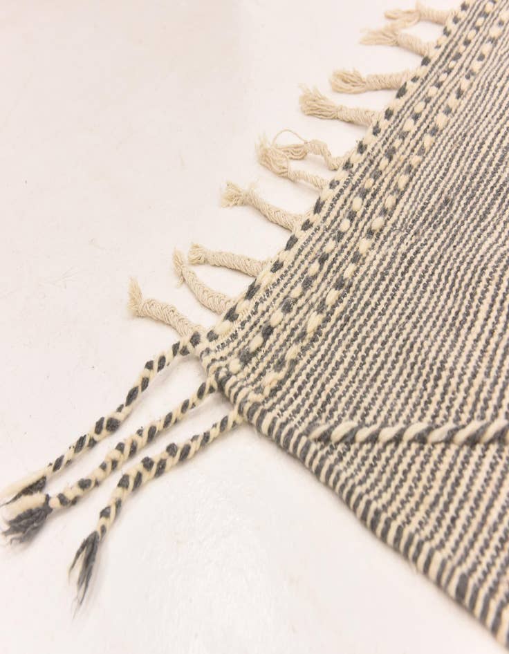 Detail image of  6' 5 x 10' 9  Hand Knotted Moroccan Wool Rug