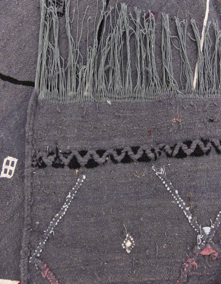 Detail image of  6' 5 x 9' 2  Hand Knotted Moroccan Wool Rug