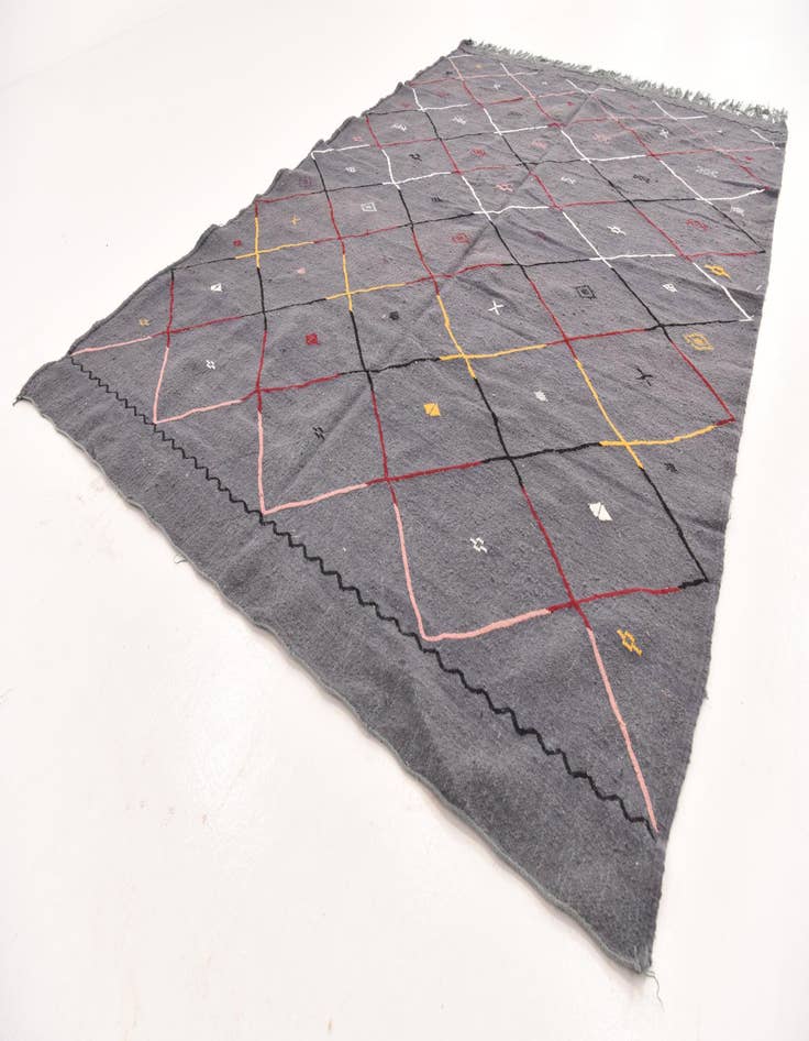 Detail image of  6' 5 x 9' 2  Hand Knotted Moroccan Wool Rug