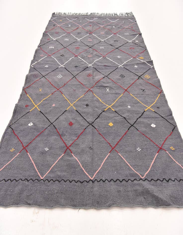 Detail image of  6' 5 x 9' 2  Hand Knotted Moroccan Wool Rug