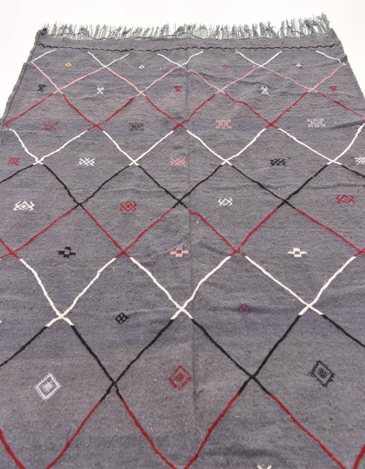 Detail image of  6' 5 x 9' 2  Hand Knotted Moroccan Wool Rug