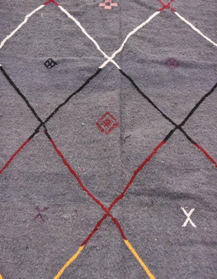 Detail image of  6' 5 x 9' 2  Hand Knotted Moroccan Wool Rug