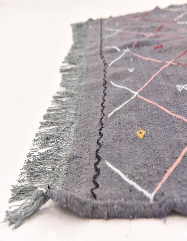 Detail image of  6' 5 x 9' 2  Hand Knotted Moroccan Wool Rug