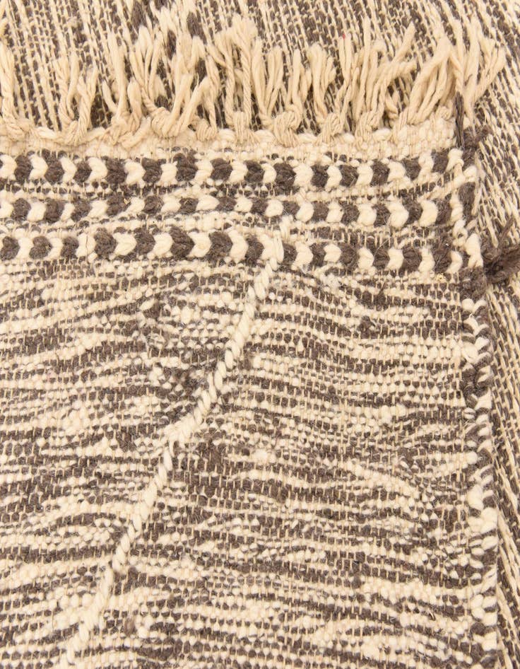 Detail image of  6' 7 x 9'  Hand Knotted Moroccan Wool Rug