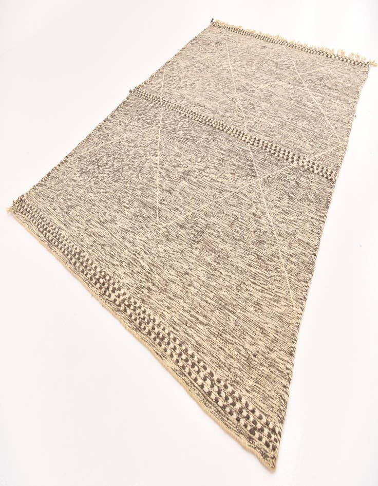 Detail image of  6' 7 x 9'  Hand Knotted Moroccan Wool Rug