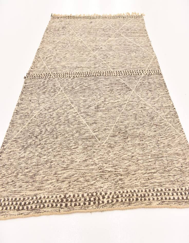 Detail image of  6' 7 x 9'  Hand Knotted Moroccan Wool Rug