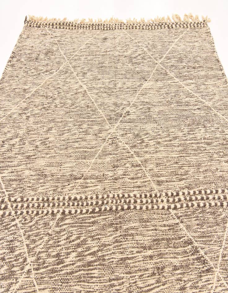 Detail image of  6' 7 x 9'  Hand Knotted Moroccan Wool Rug