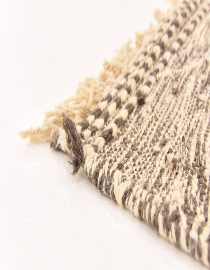 Detail image of  6' 7 x 9'  Hand Knotted Moroccan Wool Rug