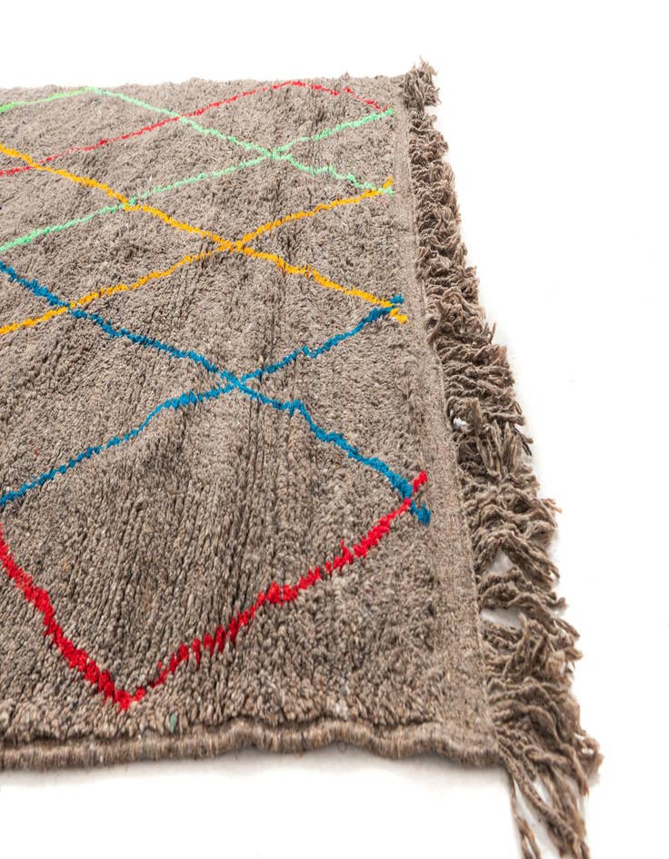 Detail image of  6' 5 x 10'  Hand Knotted Moroccan Wool Rug