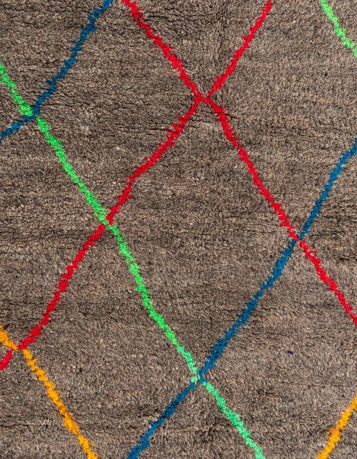 Detail image of  6' 5 x 10'  Hand Knotted Moroccan Wool Rug