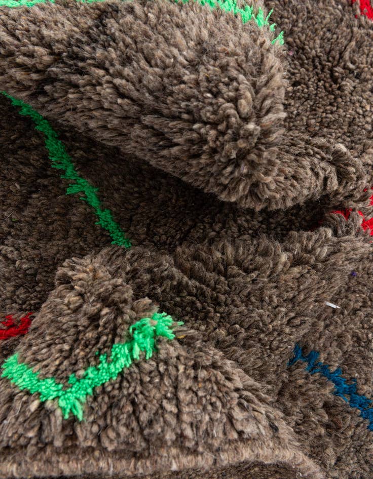 Detail image of  6' 5 x 10'  Hand Knotted Moroccan Wool Rug