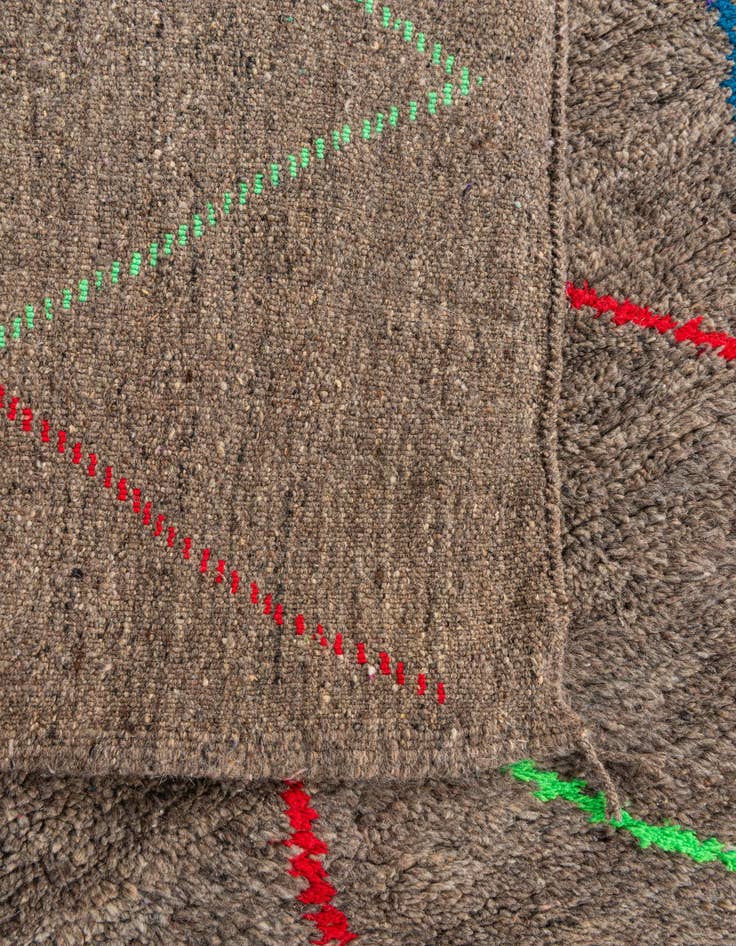 Detail image of  6' 5 x 10'  Hand Knotted Moroccan Wool Rug