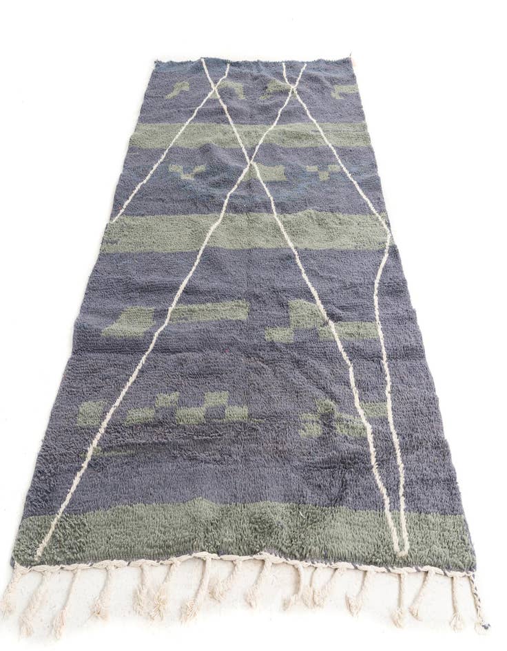 Detail image of  5' 4 x 8'  Hand Knotted Moroccan Wool Rug