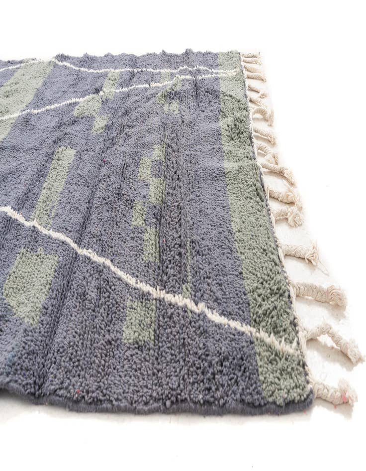 Detail image of  5' 4 x 8'  Hand Knotted Moroccan Wool Rug