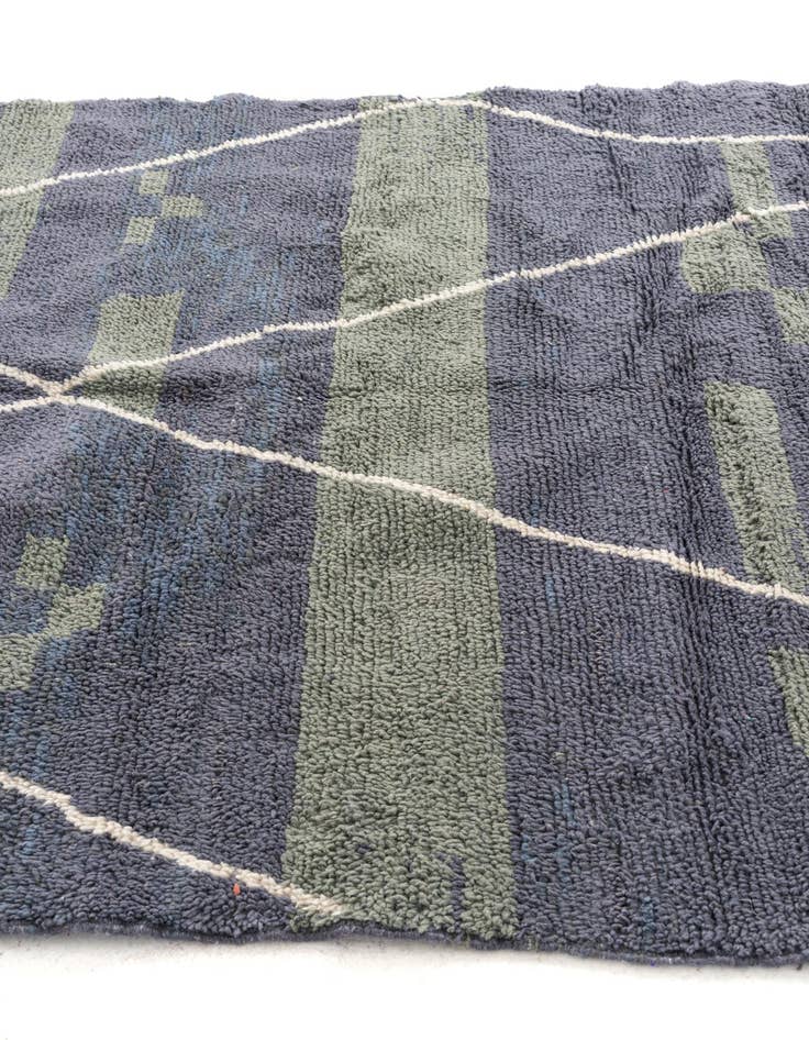 Detail image of  5' 4 x 8'  Hand Knotted Moroccan Wool Rug