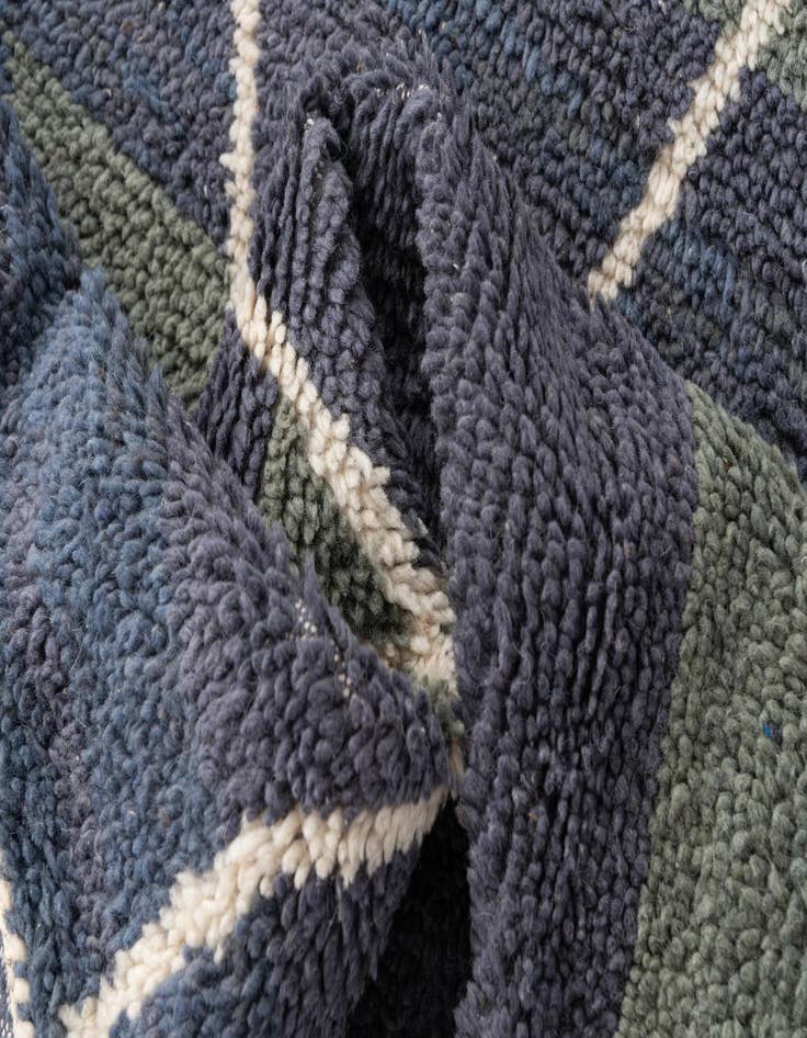 Detail image of  5' 4 x 8'  Hand Knotted Moroccan Wool Rug