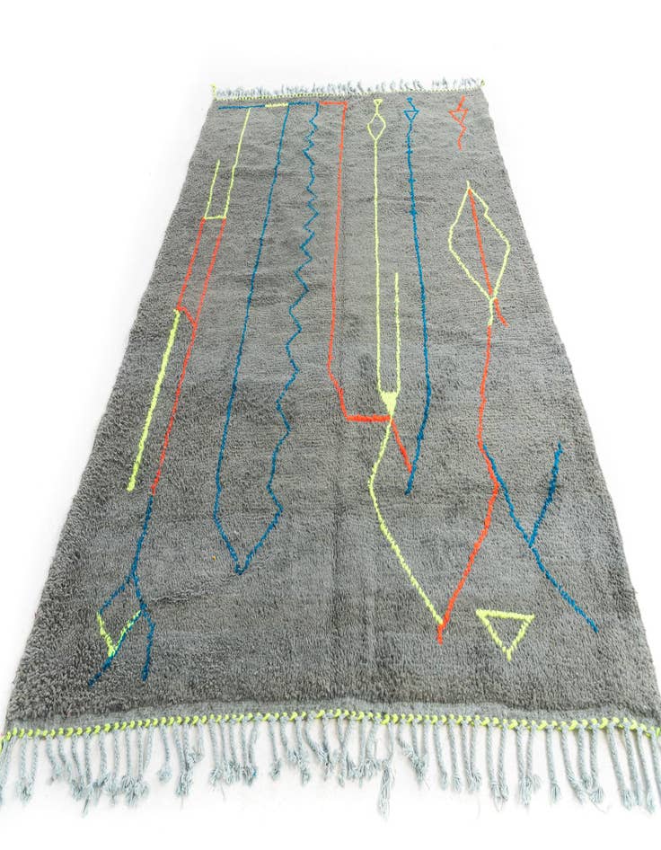 Detail image of  6' 9 x 9' 6  Hand Knotted Moroccan Wool Rug