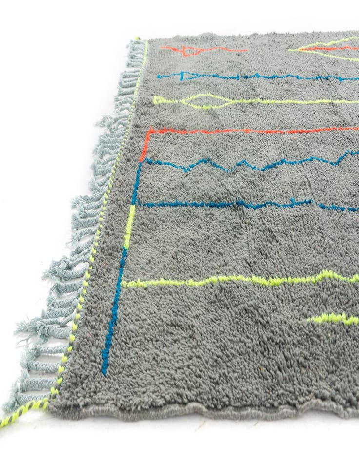 Detail image of  6' 9 x 9' 6  Hand Knotted Moroccan Wool Rug