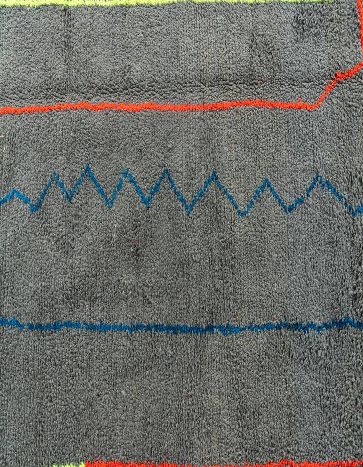 Detail image of  6' 9 x 9' 6  Hand Knotted Moroccan Wool Rug