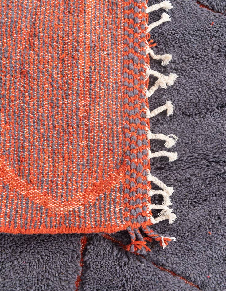 Detail image of  5' 4 x 8' 3  Hand Knotted Moroccan Wool Rug