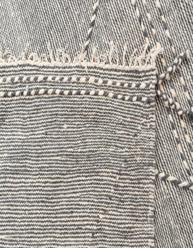 Detail image of  6' 6 x 11' 2  Hand Knotted Moroccan Wool Rug