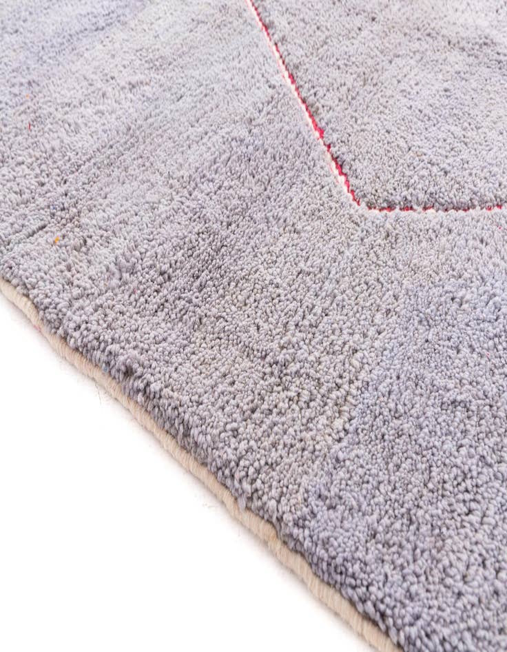 Detail image of  6' 2 x 8' 3  Hand Knotted Moroccan Wool Rug