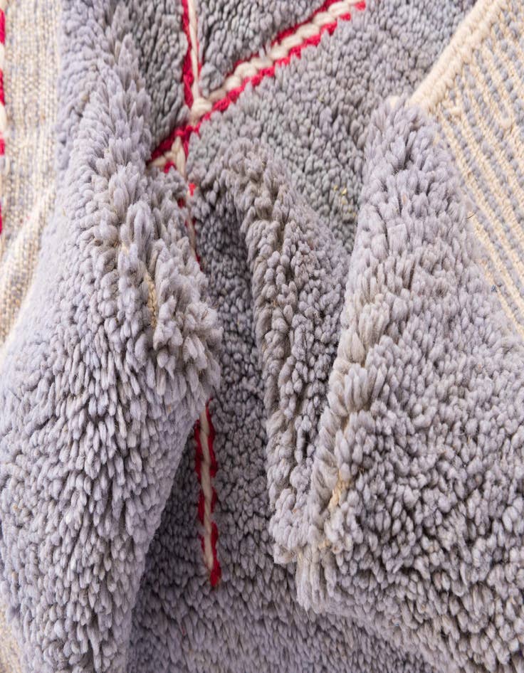 Detail image of  6' 2 x 8' 3  Hand Knotted Moroccan Wool Rug