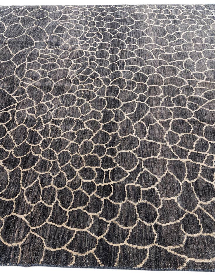 Detail image of  8' x 10'  Hand Knotted Moroccan Wool Rug