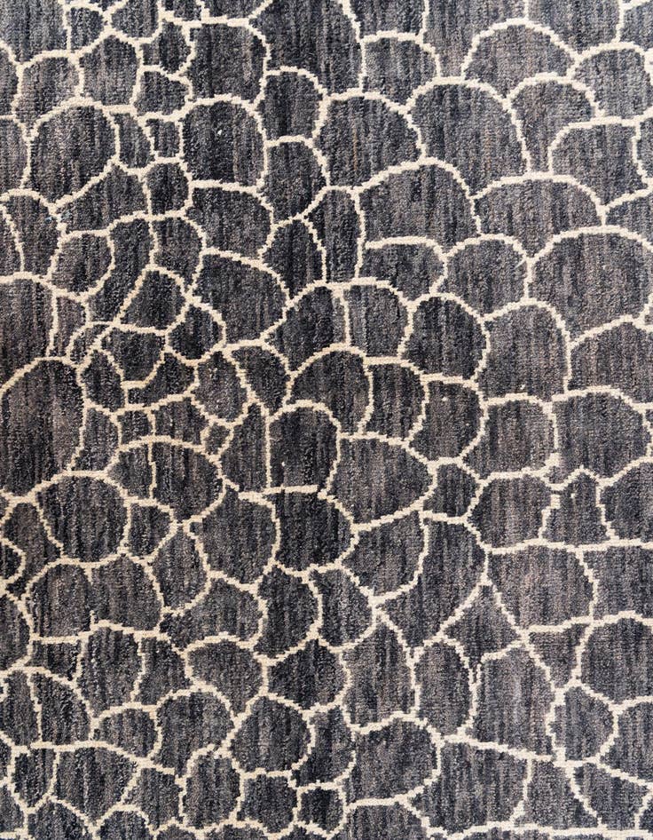 Detail image of  8' x 10'  Hand Knotted Moroccan Wool Rug
