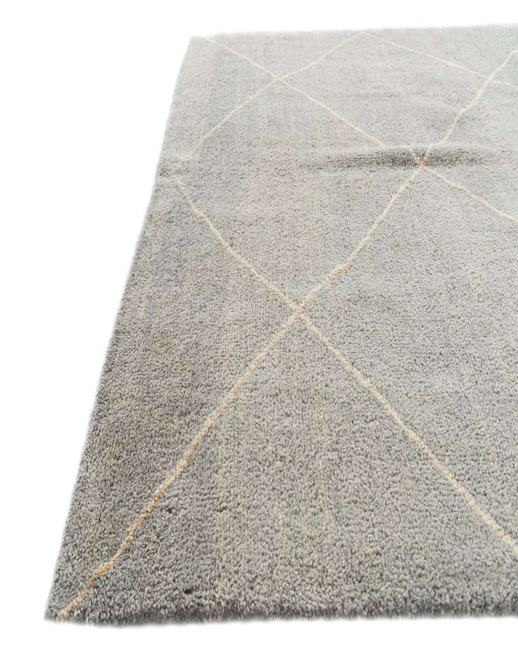 Detail image of  4' 7 x 6' 7  Hand Knotted Moroccan Wool Rug