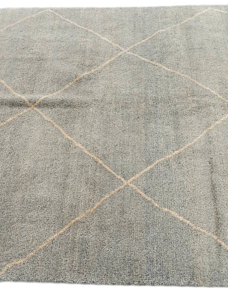 Detail image of  4' 7 x 6' 7  Hand Knotted Moroccan Wool Rug